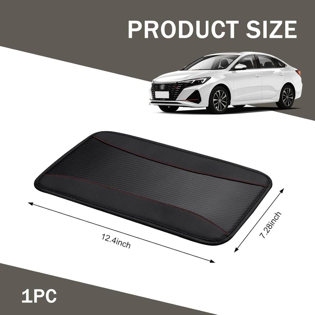 Car Center Console Cover, PU Leather Armrest Cover Pad, Waterproof Comfortable Arm Rest Box Covers Protector, Universal Car Center Console Cushion,