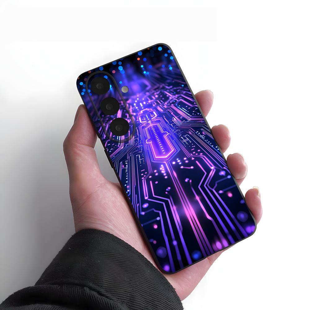 Creative Circuit Board Phone Case For Samsung S26 S25 Plus S20 S20 Plus S22 Ultra S23 FE S21 Plus S21 Ultra Soft Cover