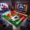 1PC Custom Name Soccer Field" Theme Floor Mat Ideal for Living Room, Game Rooms, Office, Bedroom,Floor Mat Playful Design