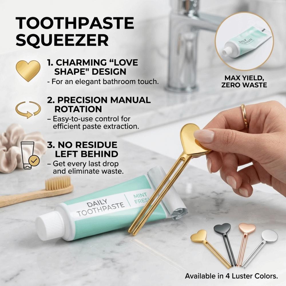 2Pcs Manual Rotation Toothpaste Squeezer Durable Love/Round Shape Tube Roller Key Easy To Use Reusable Hand Cream Squeezer