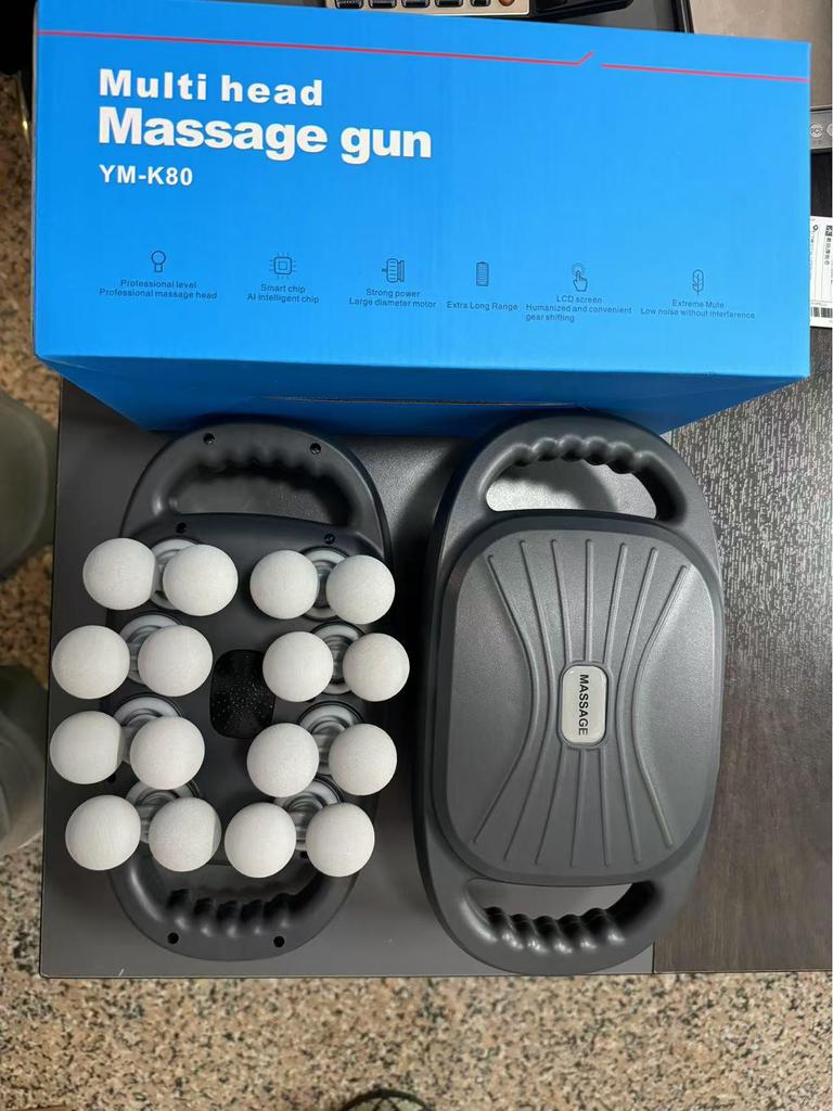 Multi-Head Fascia Gun Massager: 6, 12, 16 Heads for Strong Vibration Relief on Waist and Back