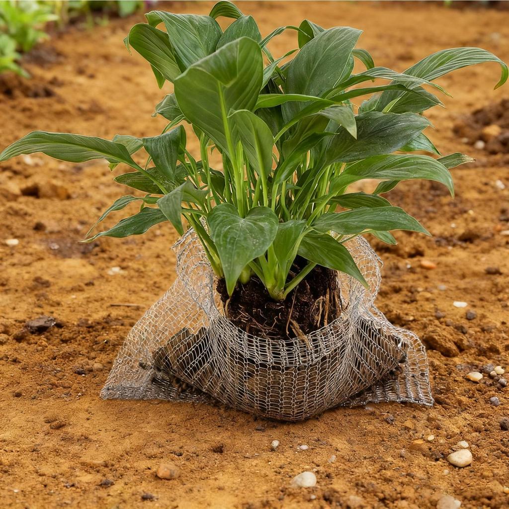 15Pcs Stainless Steel Metal Plant Mesh Bag Wire Knitted Plant Protection Plant Root Pouches Basket Rodent-proof PestControl Bag