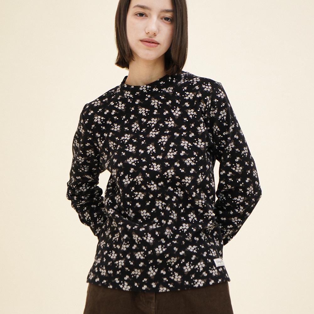 CHIQUITA Half Turtleneck Sweatshirt (Flower Napping) Black 244603Fbk