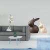 Graceful Dancing Girl And Bunny Ceramic Figurine Set Modern Art Sculpture for Bedroom Office