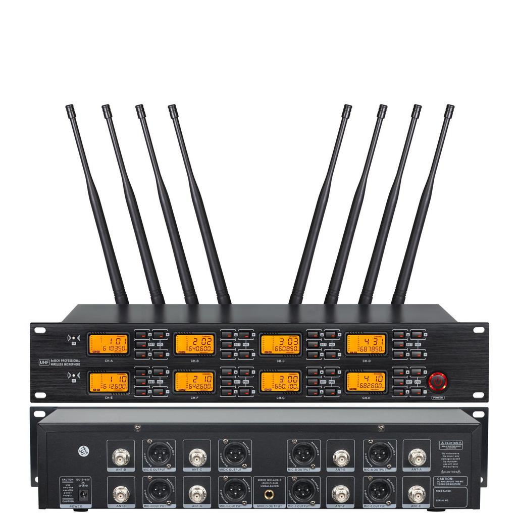 One-to-Eight Wireless Handheld Microphone - In Stock