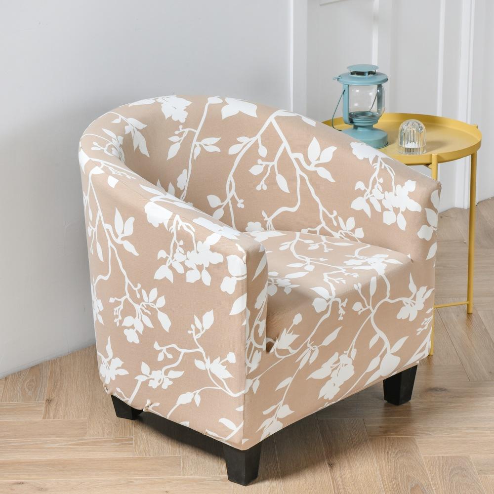 Single Club Chair Sofa Cover All-inclusive Protective Cover Semicircular Bathtub Sofa Chair Cover