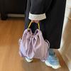 Simple Shoulder Bag Women's Autumn New Fashionable Large-capacity Drawstring Messenger Bag Cloth Bag Backpack