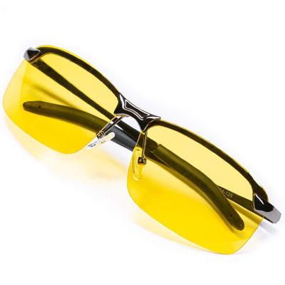 Polarisierte Nachtfahrbrille Blendschutz Nachtbrille Brille Gelb getönt UV400 Augenschutz Fliegerbrille