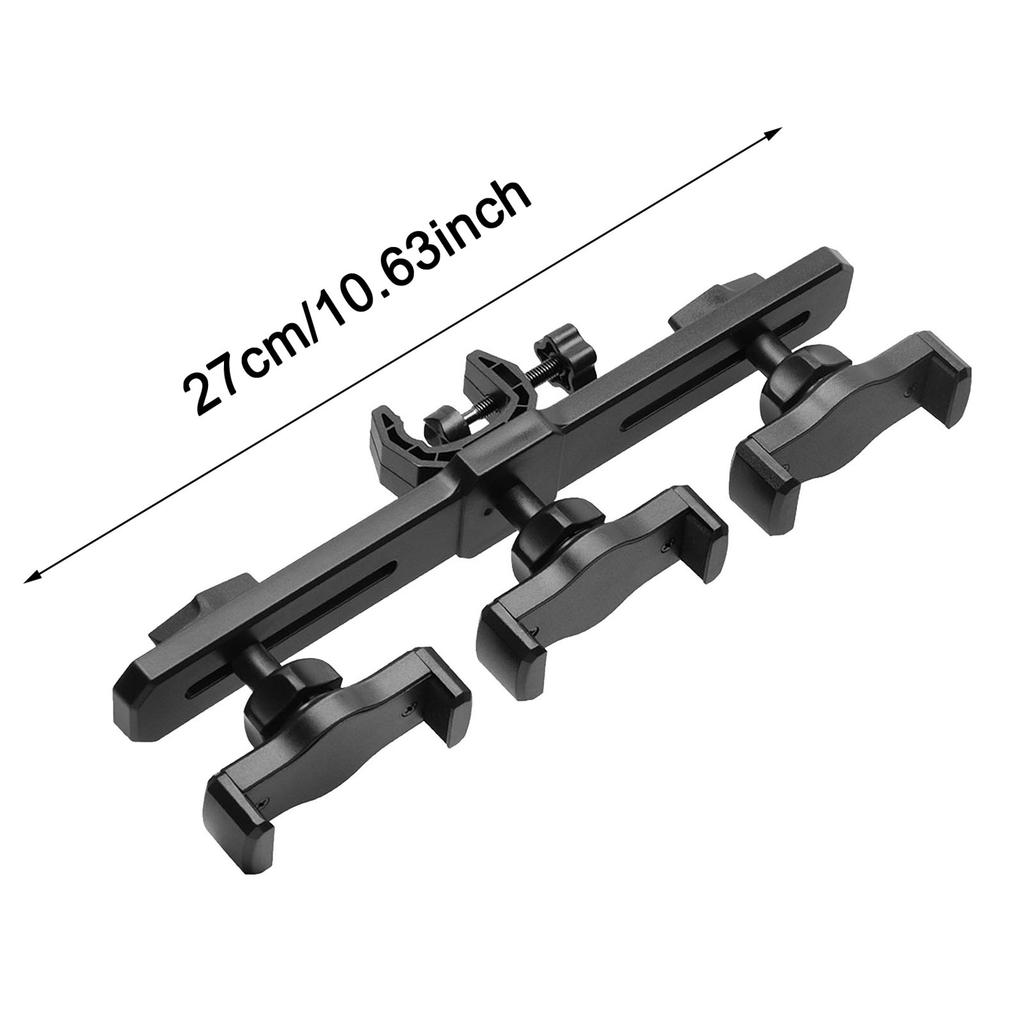 Universal Mobile Phone Bracket Dual Adjustable Crossbar Clip for Livie Stream Video Recording Multifunctional Tripod Accessories