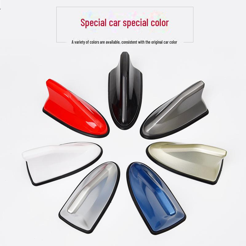 Second-Generation Shark Fin Car Roof Antenna – FM/AM Signal Booster, Decorative, No Drilling Required