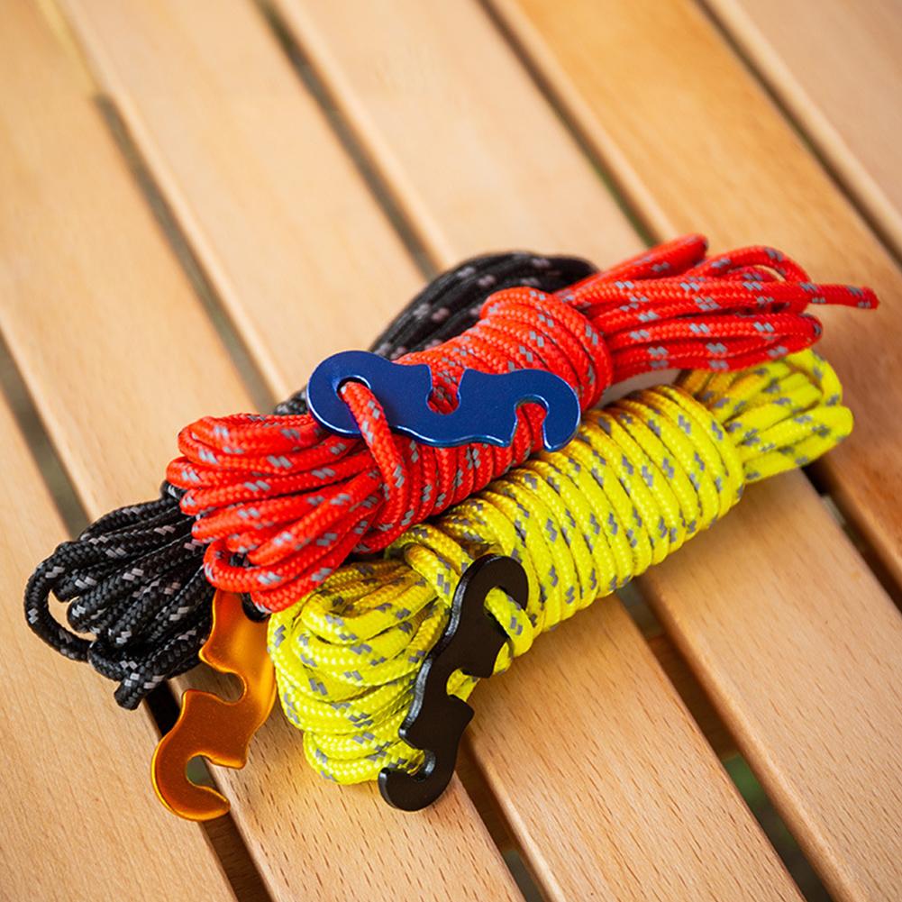 8Pcs 3mm Windproof Tent Rope Outdoor Tent Guy Ropes 13ft Tent Fixed Cord Line for Camping Hiking Canopy Shelter Outdoor Activity