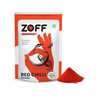 Zoff Rotes Chilipulver | Lal Mirch Pulver | Nettogewicht 200 Gramm