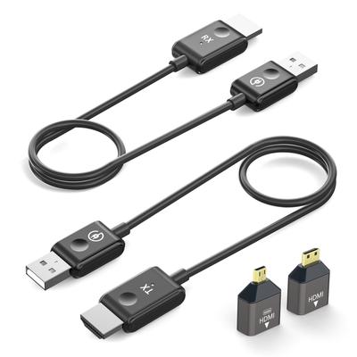 HDMI Sem Fio TIMBOOTECH Conjunto Transmissor e Receptor HDMI Sem Fio 1080HD 50m 5G Baixa Latência Não Requer Wi-Fi Transmissão de Vídeo Sem Fio