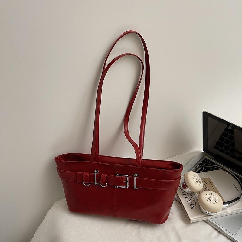 Simple Style Faux Leather Shoulder Bag for Women Fashion Commuter Handbag
