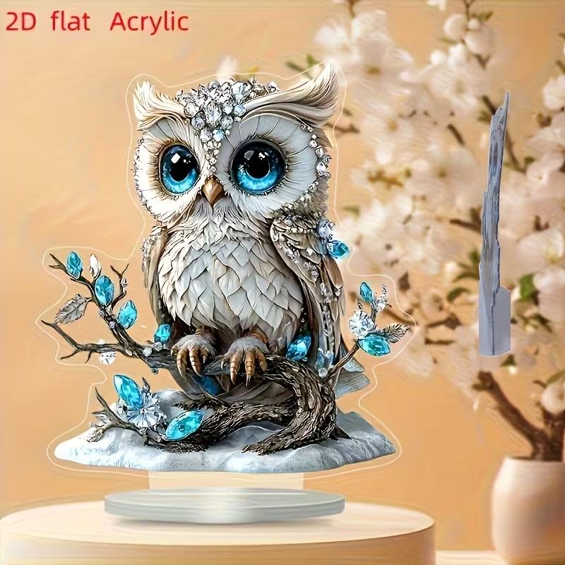 

Богемський стиль Акрилова сова Настільна прикраса птаха 1 шт. Для дому Офісу Кав ярні Підходящий декоративний елемент