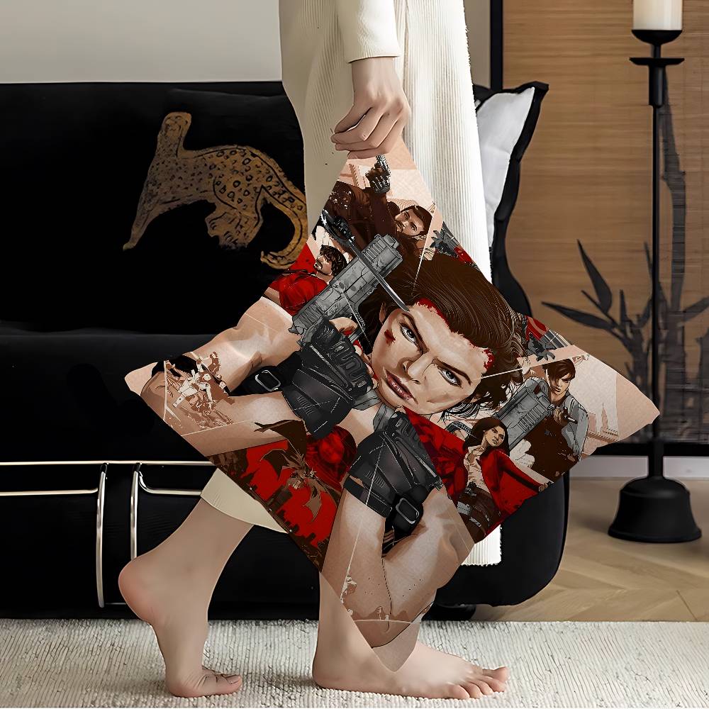 Classic Video Game RResidentsEEvils Pillow Gifts Home Office Furnishings Bedroom Sofa Car Cushion Cover Case 45x45cm