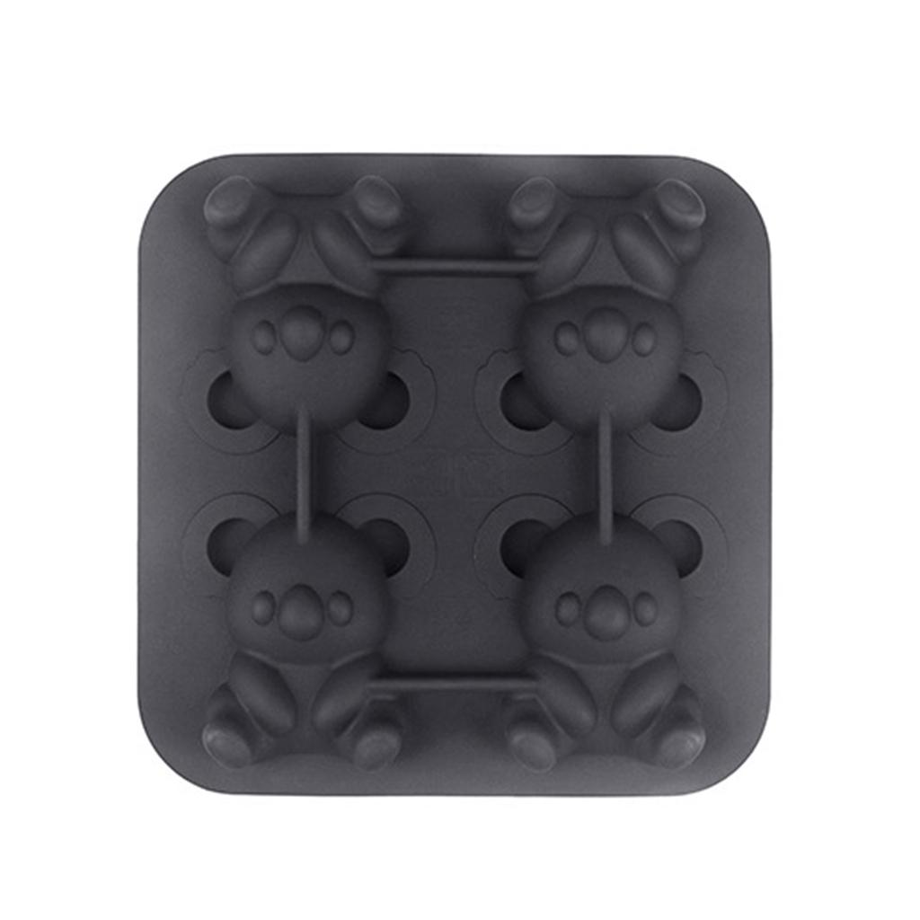 4-Cavity Craft Baking Mould Reusable Silicone Ice Cubes Maker Mould Heat-Resistant for Chocolate Candy Cupcake Topper Decorating