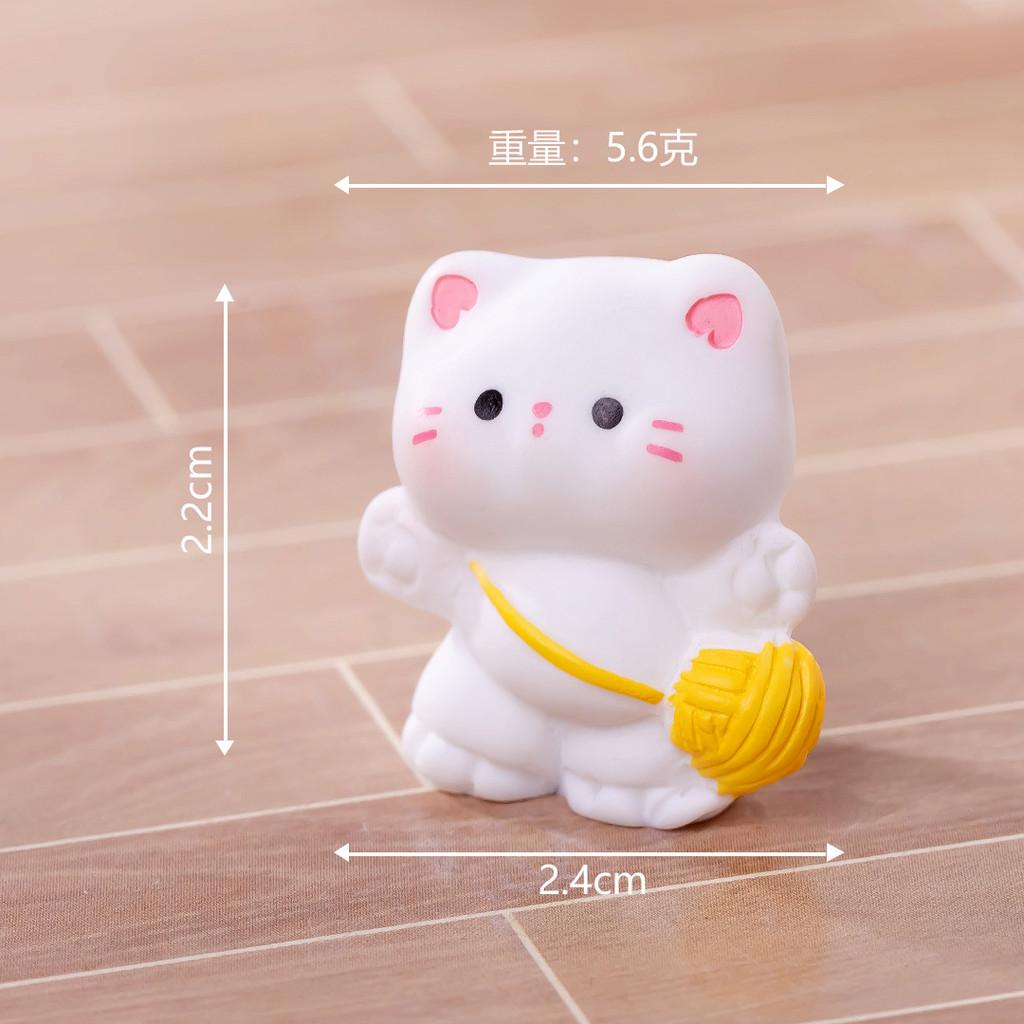 9Pcs/set Cartoon Cat Animal Miniatures Diy Resin Ornaments Fairy Garden Decoration Moss Terrarium Micro Landscape