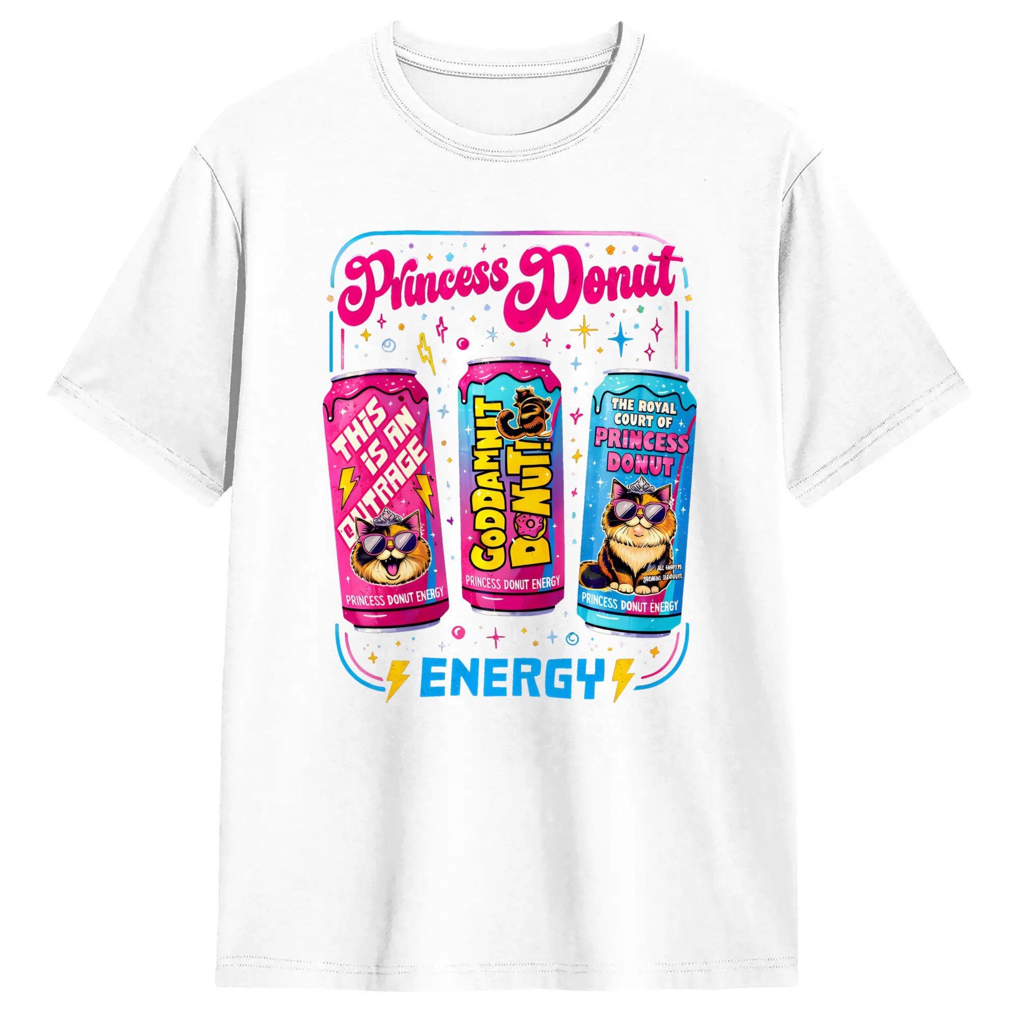 Princess Donut Dungeon Crawler Carl Samantha Goddamnit Donut T Shirts Men Cotton Vintage T-Shirt O Neck Tees Short Sleeve Tops S разноцветный