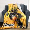 Customizable Bumblebee2 Throw Blanket – Personalized Name, All-Season Cozy Snug Blanket, Machine Washable, Personalized Blanket