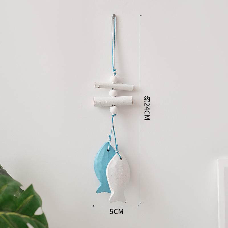 Muti-type Wall Hanging Hand Made Mediterranean Starfish Hung Fish Nautical Decor Hang Wood Marine Pendant for Home Decor