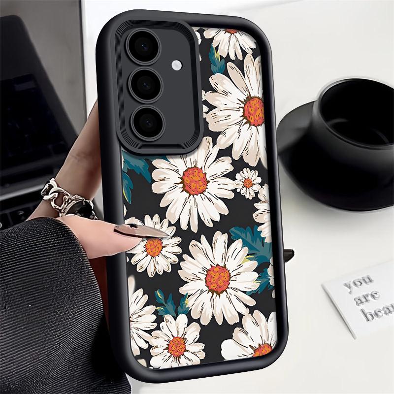 

Мультяшный чехол с ромашками для Samsung Galaxy A56 A16 A15 A55 A54 A35 A25 A36 S24 FE S25 Edge S24 S23 S22 Ударопрочный силиконовый мягкий чехол Samsung Galaxy A16 5G