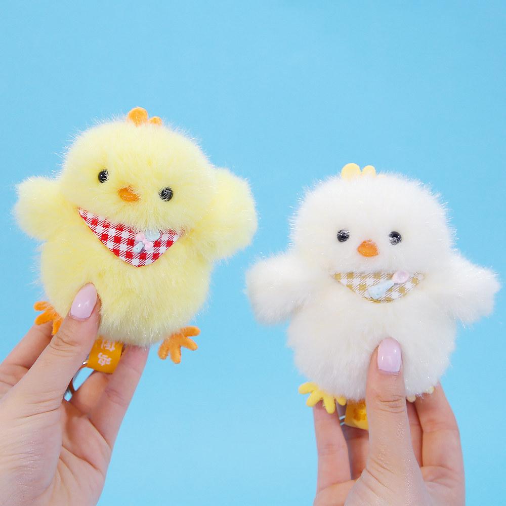Cute Chicken Plush Doll With Soft Plush Material For Girls Bag Pendant And Gift