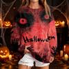 Women's Fashion Casual Halloween Print Round Neck Sweatshirt