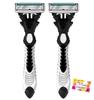 First Razor for a Close Shave with Minimal Dorco Pace 6 Disposable Razor for Shaving and Hair Removal [World's 6-blade Irritation!] 6-blade [2-pack]