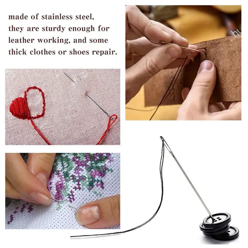 20/30pcs Steel Sewing Needles Side Hole Hand Needle Self-Threading Accessories Blind Household Sewing Sewing Need T5P6