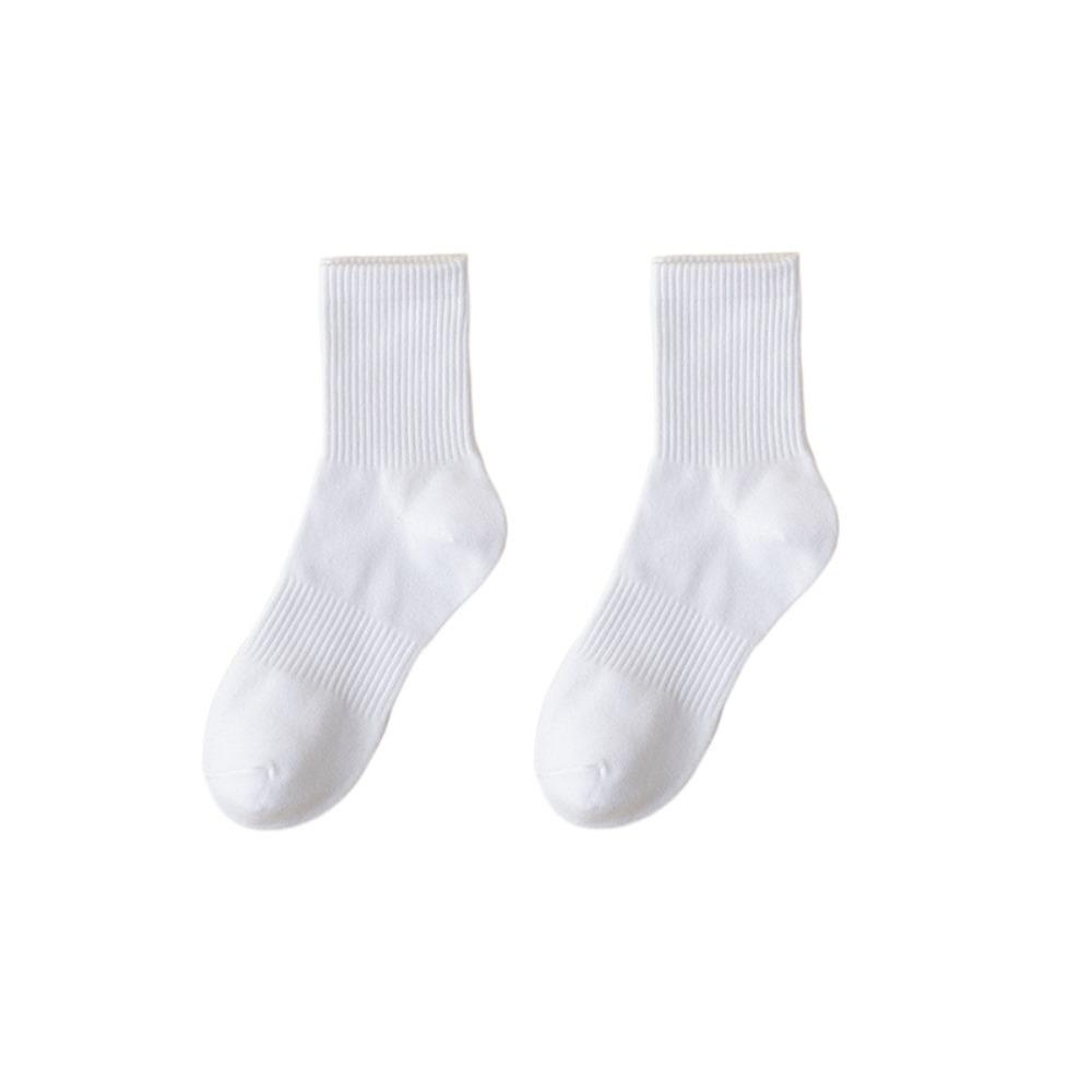

Pure Cotton Long Sock Solid Color Sports Deodorant Sock Gifts Women s Mid-tube Socks