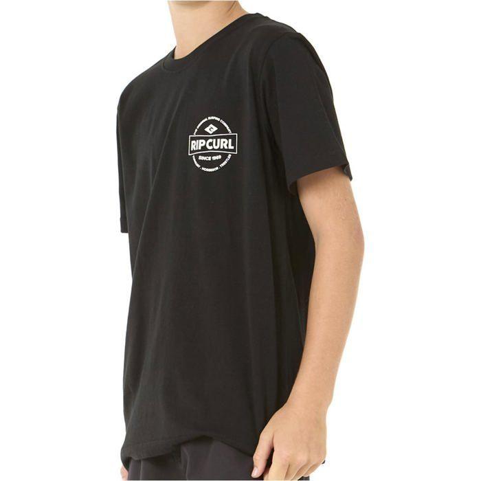 Rip Curl CAMISETAS Y POLOS NIÑO M_STAPLE TEE -GARÇON enfant NEGRO