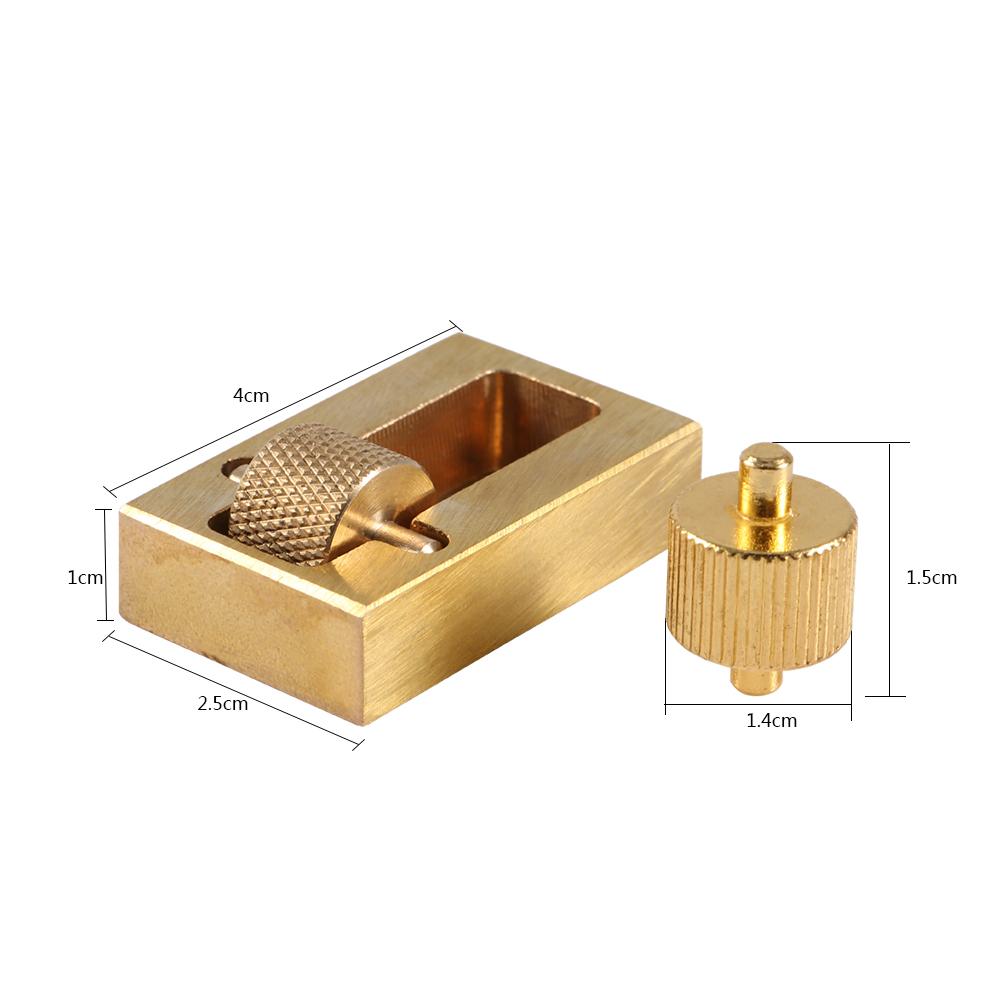 Leather Top Edge Dye Oil Roller Box Applicator DIY Craft Treatment Tool Brass with Extra Roller
