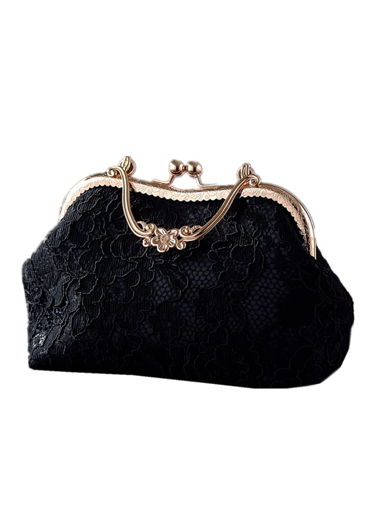 Yuanli Women's Clutch Bag, Wedding Handbag, Formal Evening Bag, Elegant Lace Party Bag with Shoulder Bag and Chain, Perfect for Wedding Receptions,