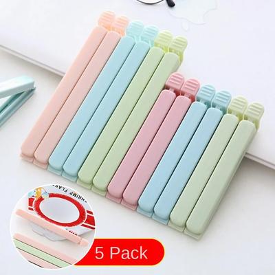 New Sturdy and Moisture-proof 5 Sealed Snack Food Clips, Plastic Bag Food Sealing Clip