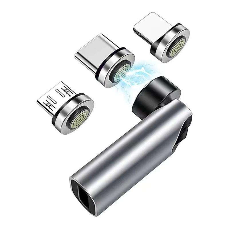 3-in-1 540° Rotating Magnetic Type-C Adapter for Fast Charging Apple & Android Devices