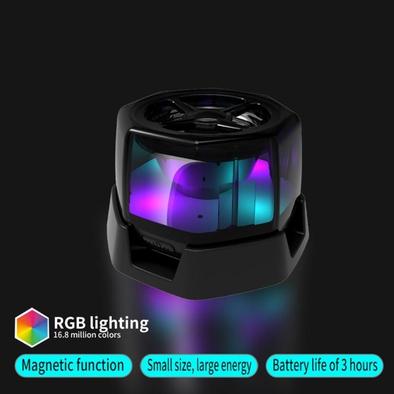Portable Bluetooth-compatible Speaker Colorful Lighting Effect Wireless Music Device, Phone Holder,For Outdoor Activity