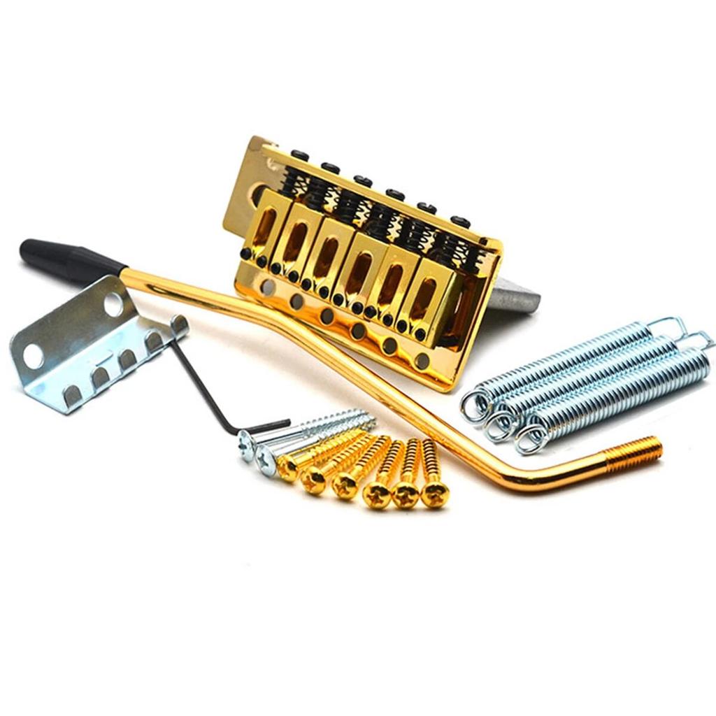 Miwayer 52.5mm Guitar Tremolo Bridge Vintage Saddle Steel Block Set for Fender Strat Squier Electric Guitar Available,Chrome