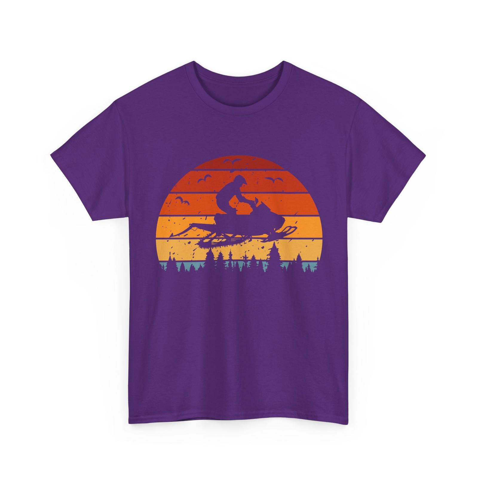 Snowmobiling Shirt, Snowmobiler Sunset Snowmobile Winter Sports Fans Shirt XXXXL