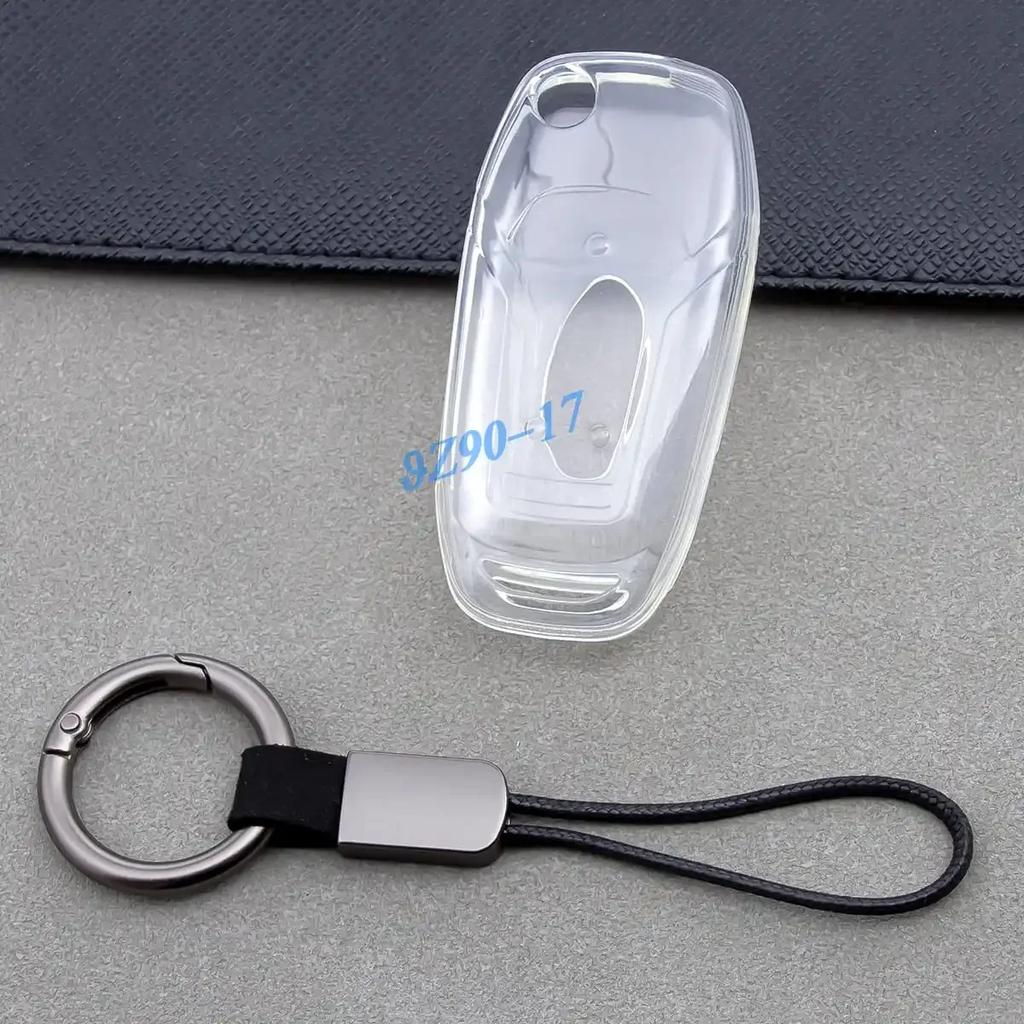 Transparent Key Fob Case Cover Keychain For Ford F150 F250 F350 F450 Xlt Ranger Xl Maverick Ecosport Everest