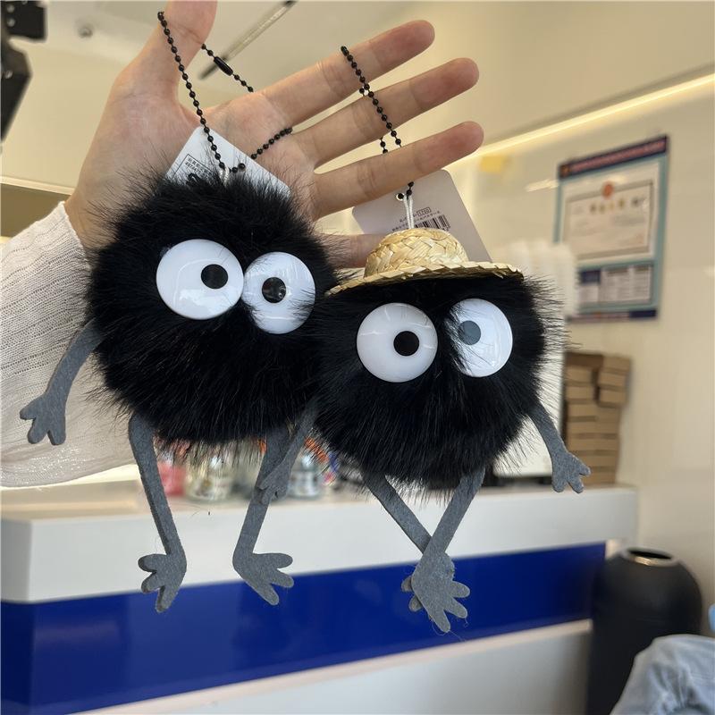 

Plush Keychain Briquettes Doll School Bag Cute Pendant Hairball Keychain Clothing Accessories Hanging Drawstring Keychain C