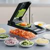 16in1 Manual Vegetable Chopper Multifunctional Slicer Shredder Grater Cutter Hand Operated Green/Gray Kitchen Gadget