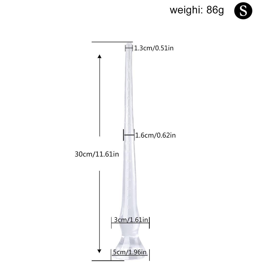 Duen Crystal Transparent Anal Cone Tail Butt Plug Unisex Anal Masturbation Device Sexy Back Court Butt Plug Anal Whip