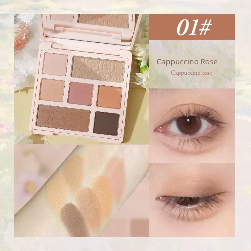 Holdlive Eye Shadow Plate Sweetheart Garden Rabbit Female Matte Shimmer Repair Blush Integrated Dopamine Play Makeup