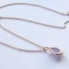 And My Jewelry SV925 Pink Gold Natural Lavender Jadeite Pendant Necklace with CZ Stone [Your Box] (May Birthstone) [Gift Wrapped]