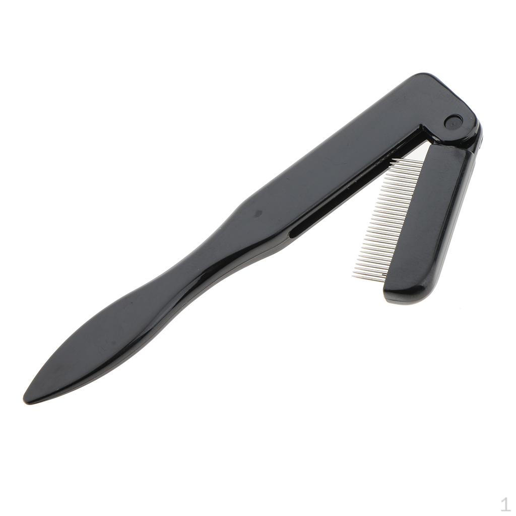 Stainless Steel Folding Comb Eyebrow Shaper Brush makeup tools