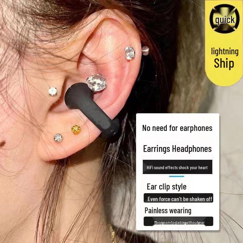 T7500 Wireless Bluetooth Ear Clip: Long Battery Life, Sport-Friendly Bone Conduction Headset.