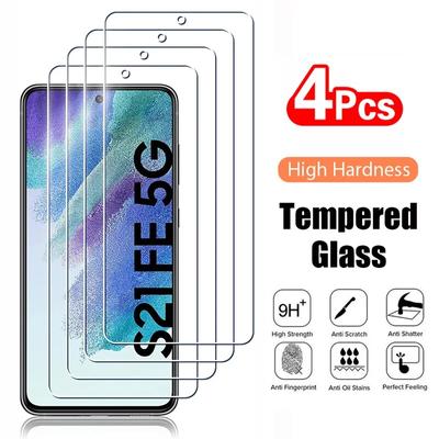 4PCS Tempered Glass for Samsung Galaxy S23 S20 FE S21FE 2.5D 9H Protective Screen Protector Film For Samsung Galaxy S21 FE Glass