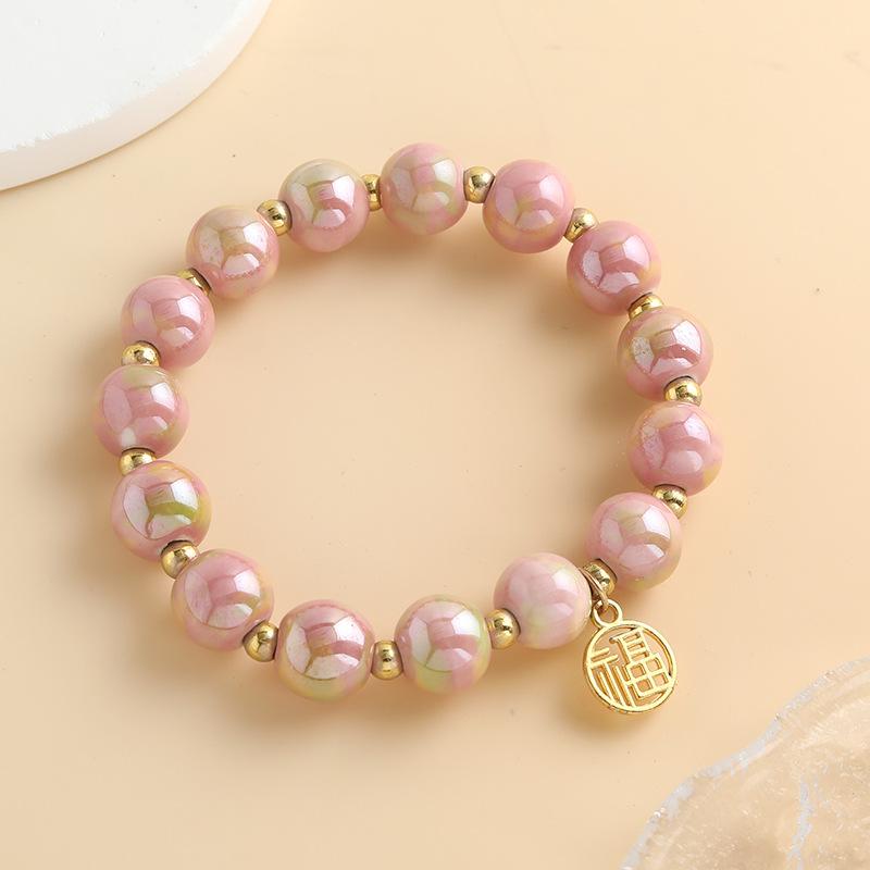 1Pcs Ceramic Bracelet Hand Chain Couple Hand Chain Beaded Bracelet