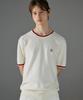 HYPERREET Unisex Cool Color Block Short Sleeve Round Neck Knit [Butter Red]_Hg2Sw999